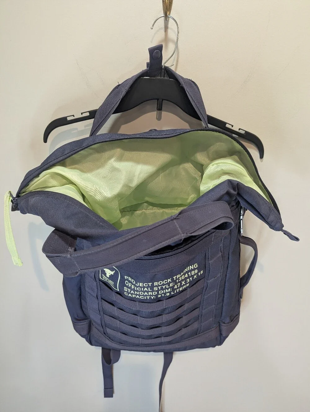 Under Armour X Project Rock Training Box Duffle Backpack Gym Bag Rugged